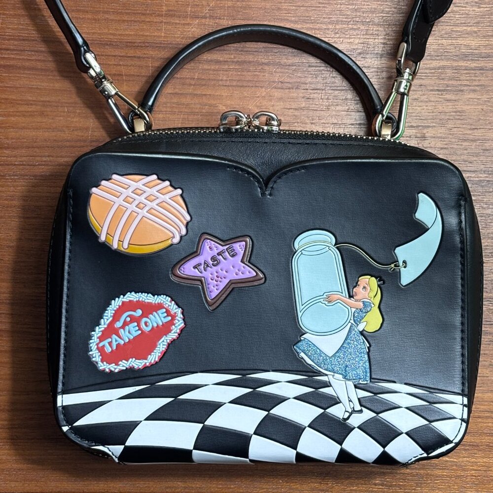 KATE SPADE - DISNEY X ALICE IN WONDERLAND - TOP HANDLE LEATHER MINI BAG